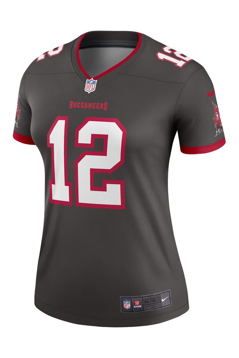 Women's Nike Tom Brady Pewter Tampa Bay Buccaneers Alternate Legend Jersey, Main, color, PEWTER