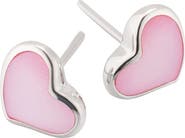 Jan Leslie Heart Stud Earring Set In Sterling Silver