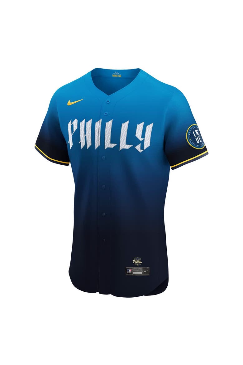 Men's Nike Trea Turner Navy Philadelphia Phillies City Connect Elite Jersey, Alternate, color, Navy