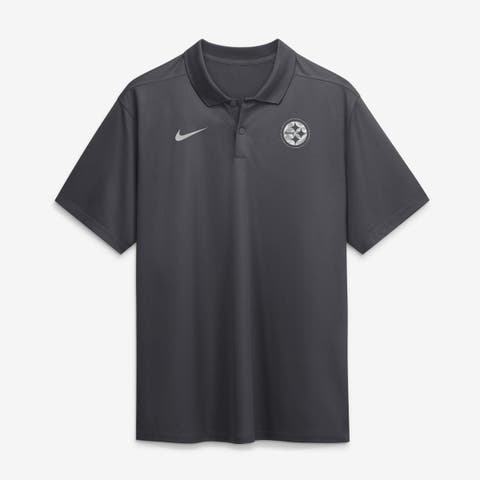 Men's Nike Anthracite Pittsburgh Steelers Fractal Logo Victory Dri-FIT Polo