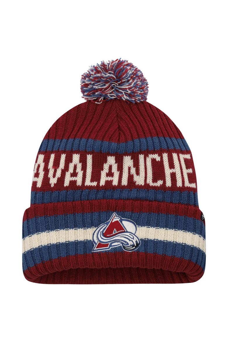 Men's '47 Burgundy Colorado Avalanche Bering Cuffed Knit Hat with Pom, Main, color, Burgundy