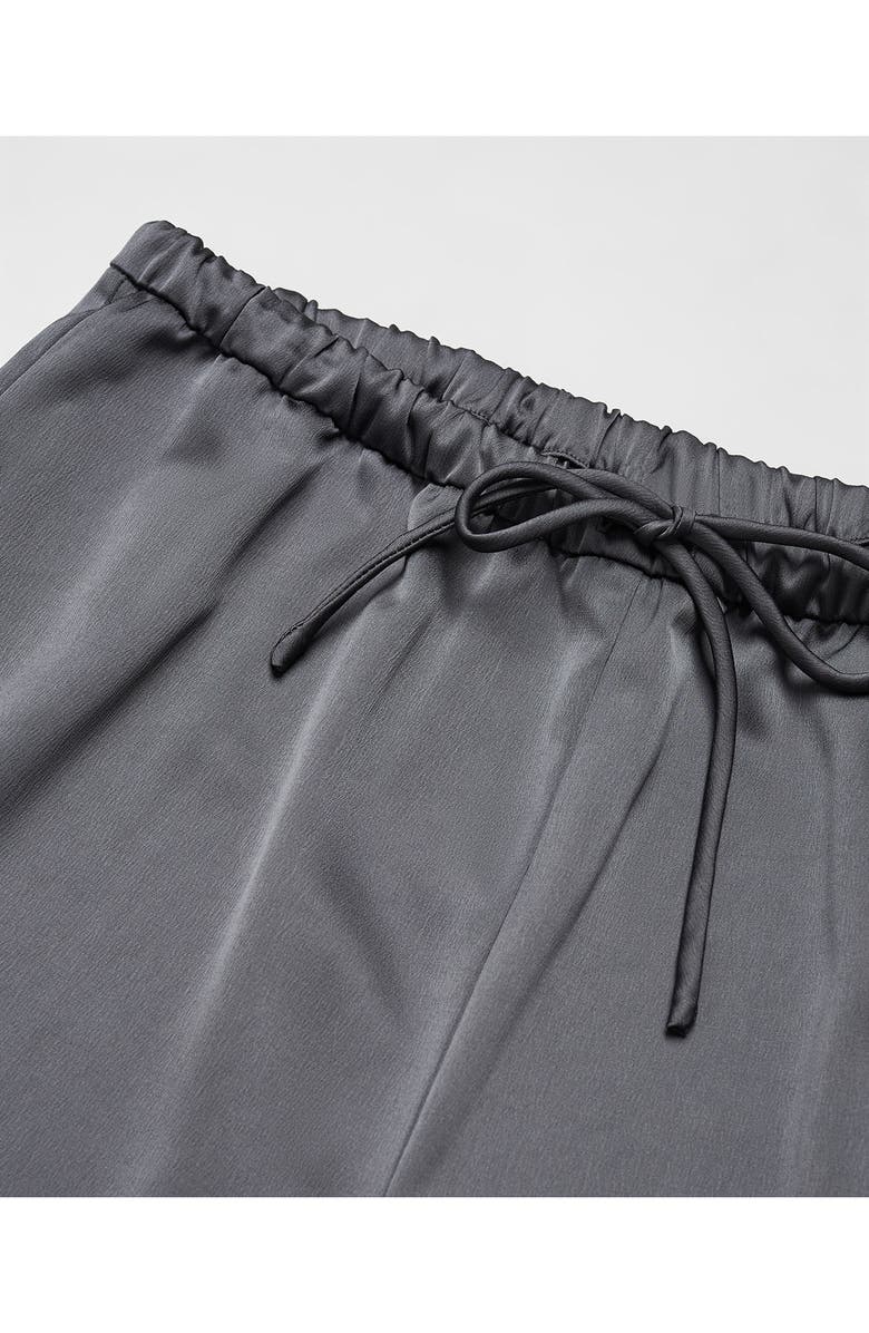 MANGO Satin Drawstring Pants, Alternate, color,