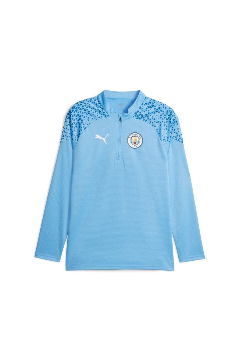 Men's Puma Sky Blue Manchester City 2023/24 Quarter-Zip Training Top, Alternate, color, Light Blue
