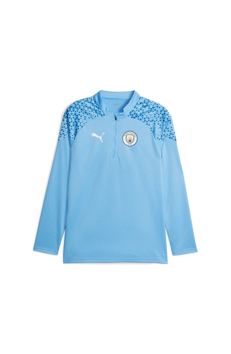 PUMA Men's Puma Sky Blue Manchester City 2023/24 Quarter-Zip Training Top, Alternate, color, Light Blue