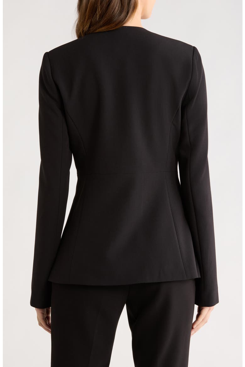 Peplum Blazer, Alternate, color, BLACK