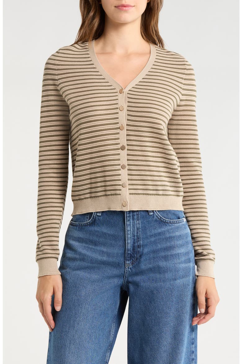 Zane Stripe Cardigan, Main, color, SANDSTORM
