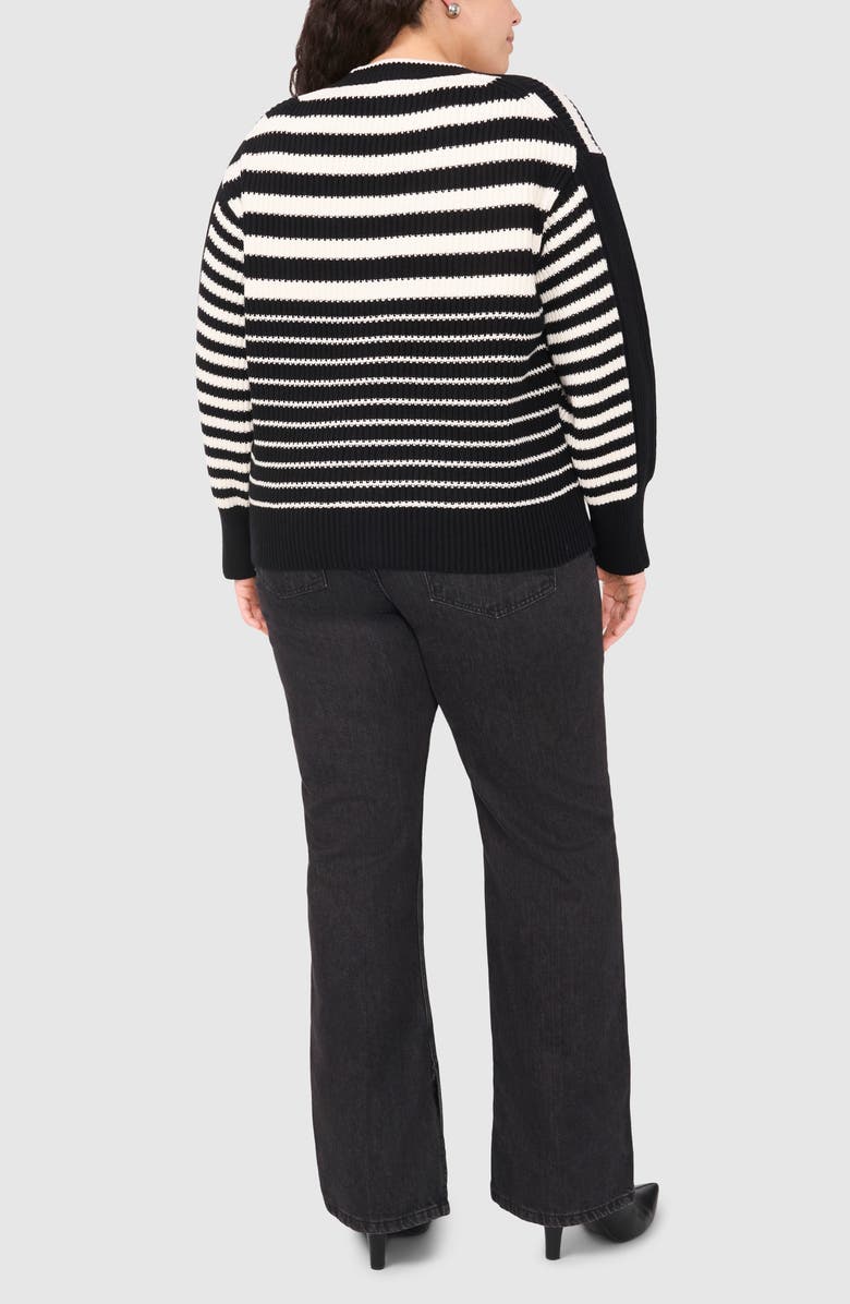 Halogen<sup>®</sup> Variegated Stripe Cotton Blend Cardigan, Alternate, color,