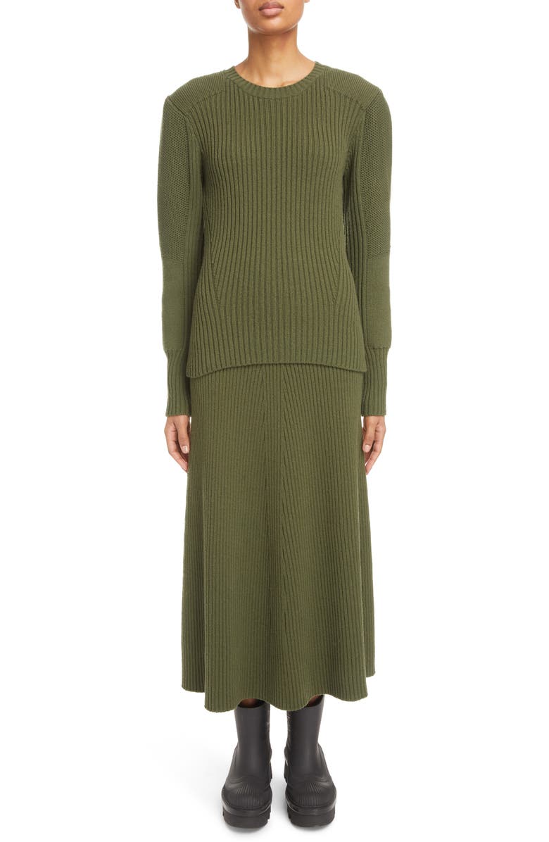 Chloé Mixed Stitch Wool Sweater, Alternate, color, 