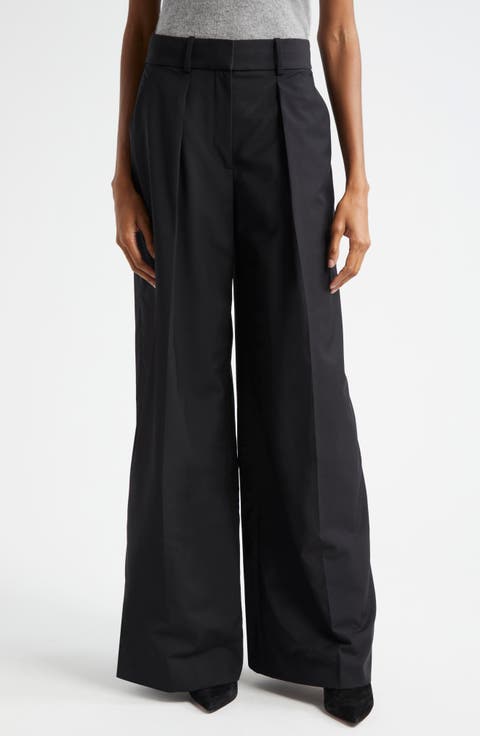 Sonia Wool Blend Wide Leg Pants