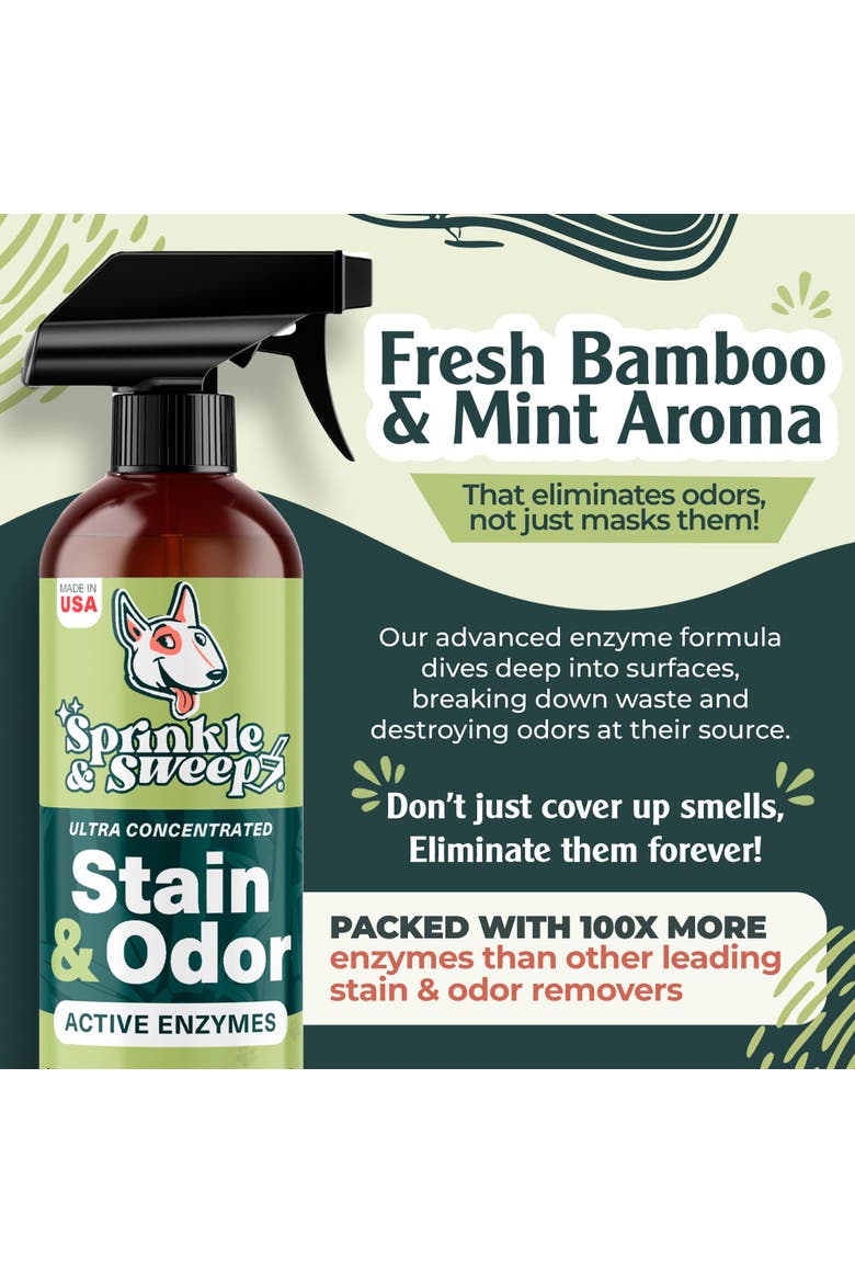 24 oz Pet Stain and Odor Enzyme Spray, Alternate, color, Multicolored