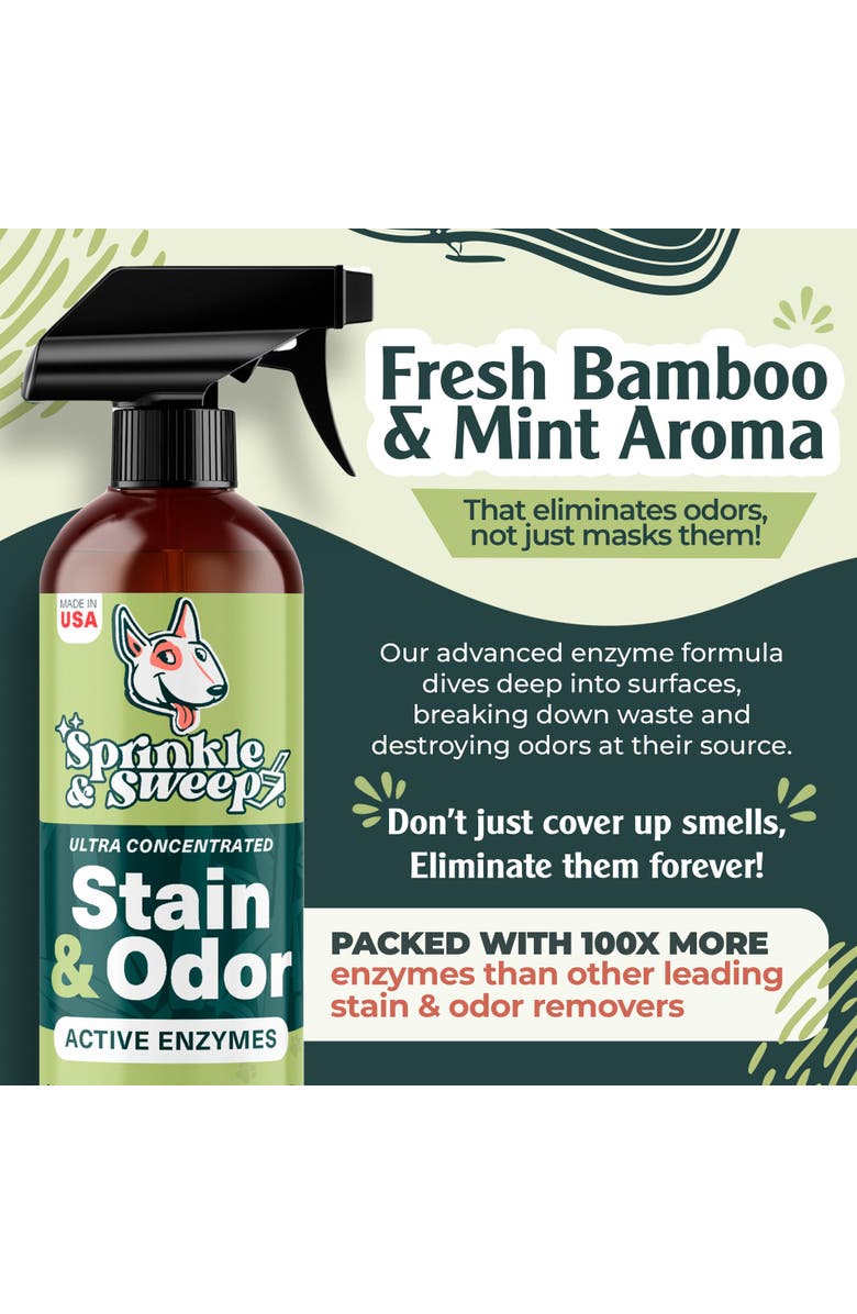 Sprinkle & Sweep 24 oz Pet Stain and Odor Enzyme Spray 2 Pack, Alternate, color, Multicolored