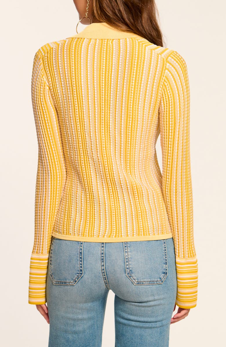 Ramy Brook Ivana Stripe Cardigan, Alternate, color, Daisy Yellow Stripe