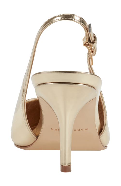 Marc Fisher Ltd Dorie Slingback Pointed Toe Pump In Gold