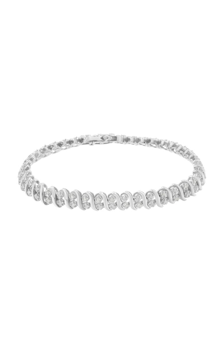 Haus of Brilliance Silver 1 cttw Double Row Miracle-Set Diamond Tennis Bracelet, Alternate, color, White