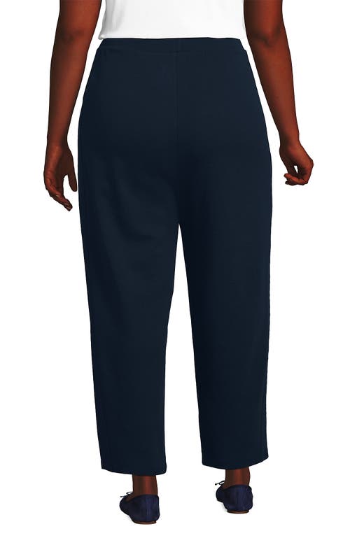 Lands' End Sport Knit High Rise Barrel Ankle Pants In Blue