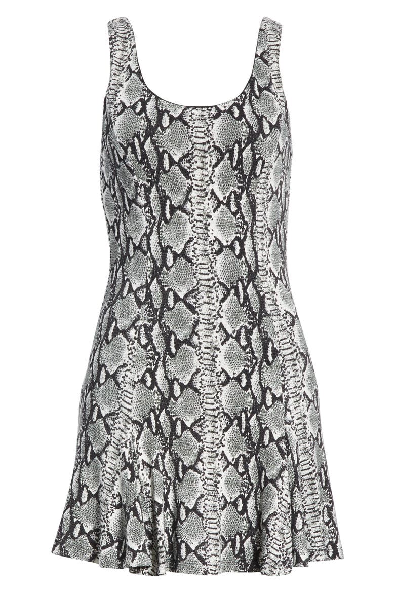 Alicia Godet Minidress, Alternate, color, SNAKE SOFT WHITE