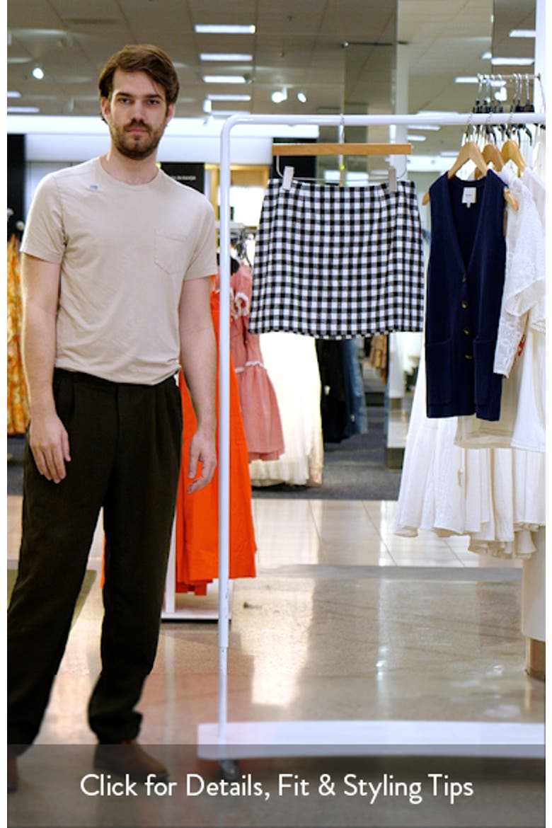 x Styled by COCO! Gracie Gingham Linen Blend Miniskirt video