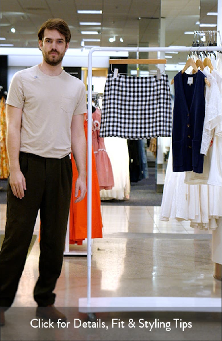 x Styled by COCO! Gracie Gingham Linen Blend Miniskirt, sales video thumbnail