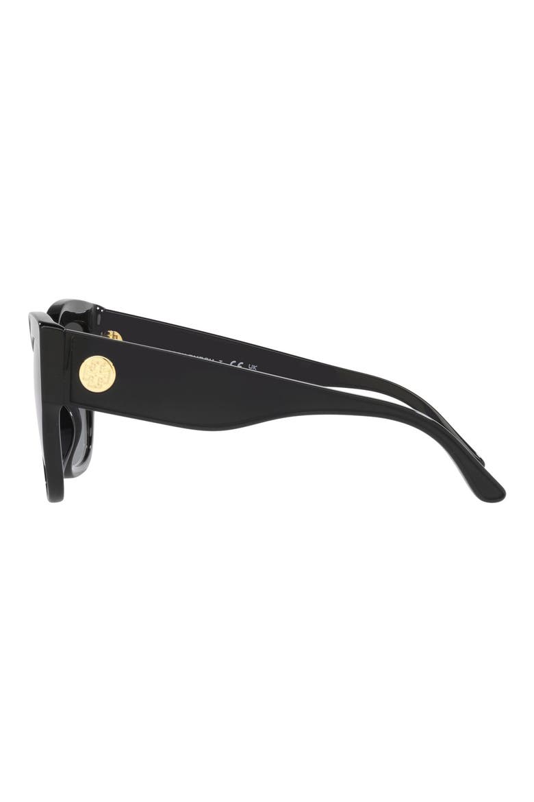 54mm Gradient Butterfly Sunglasses, Alternate, color, BLACK
