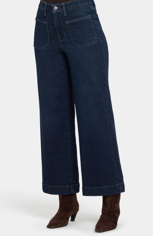 Nydj Teresa Patch Pocket High Waist Ankle Wide Leg Jeans In Blue