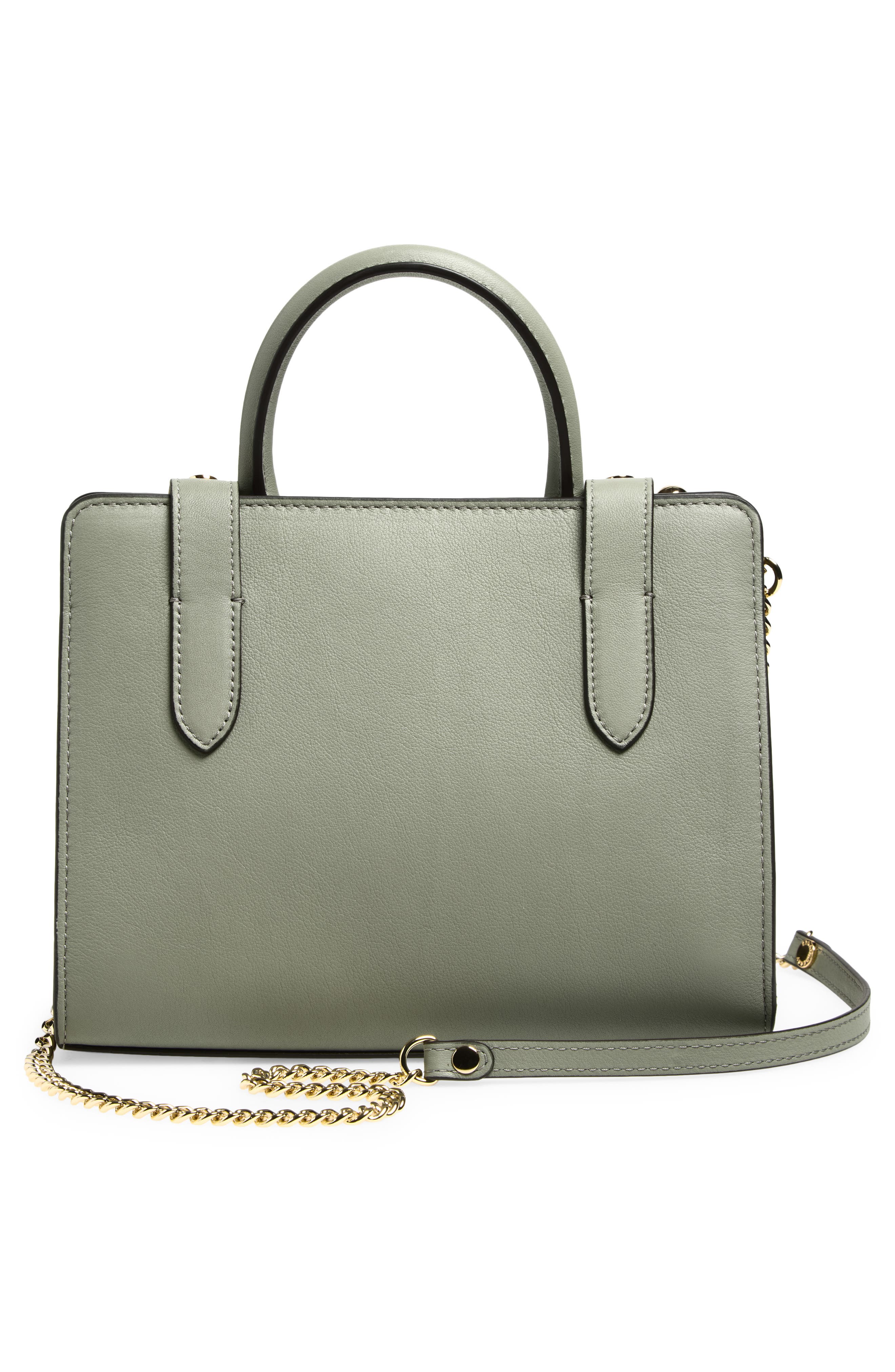Strathberry Mini Leather Tote, Alternate, color, Library Green