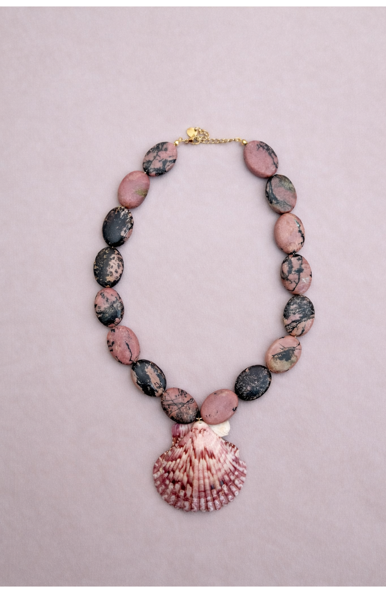 Adorn by Alexandra Riley Bora Bora Scalloped Beaded Necklace, Main, color, Mutlicolored