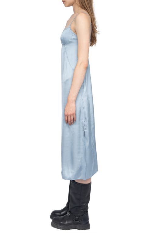 Zadig & Voltaire Rialta Satin Slipdress In Gray