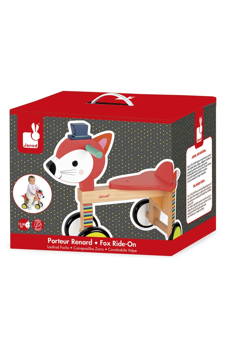 Janod Fox Ride-On Toy, Alternate, color,