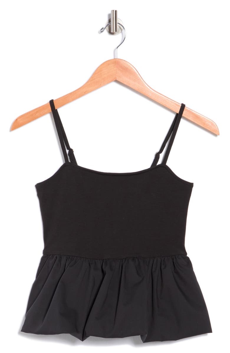 Madden Girl Bubble Hem Camisole, Main, color, Black