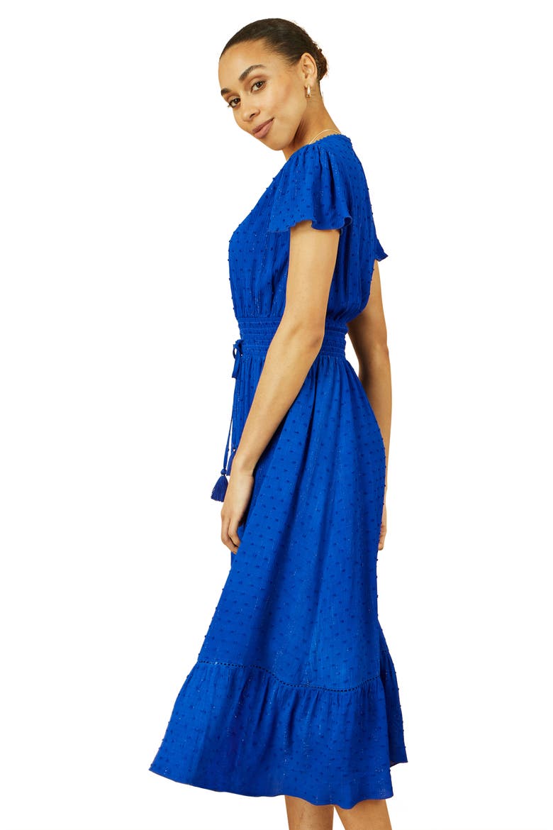 Button Detail Midi Dress, Alternate, color, Blue
