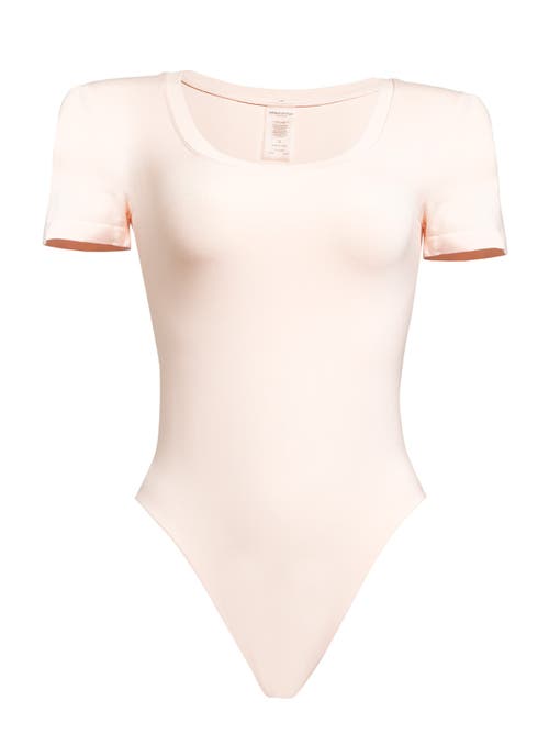 Single Stitch Seamless Modal Blend Bodysuit In Neutral