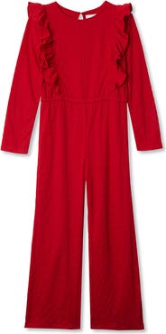 Lands' End Girls Long Sleeve Cozy Jumpsuit