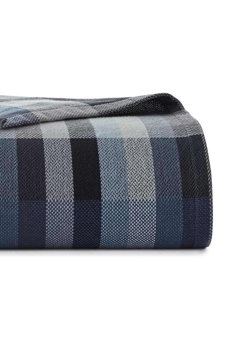 Eddie Bauer Windsor Stripe Cotton Blanket, Alternate, color, Open Medium Blue