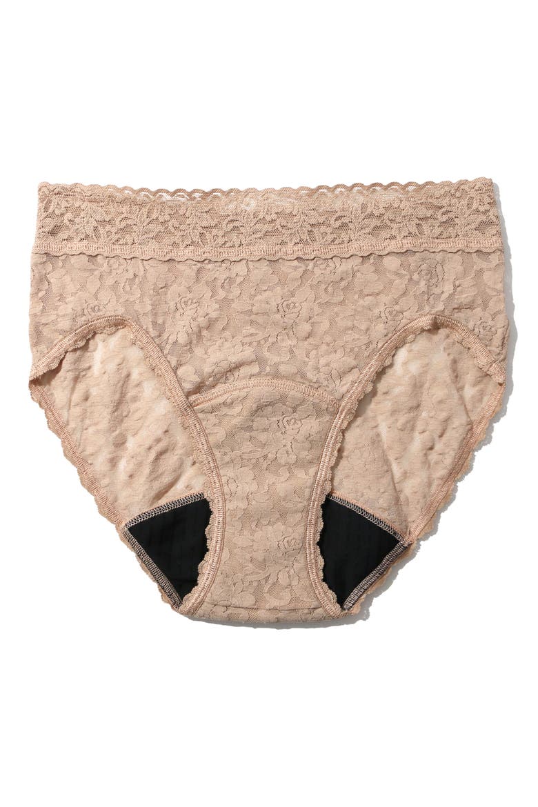 x Saalt Signature Lace® Leakproof French Briefs, Alternate, color, CHAI