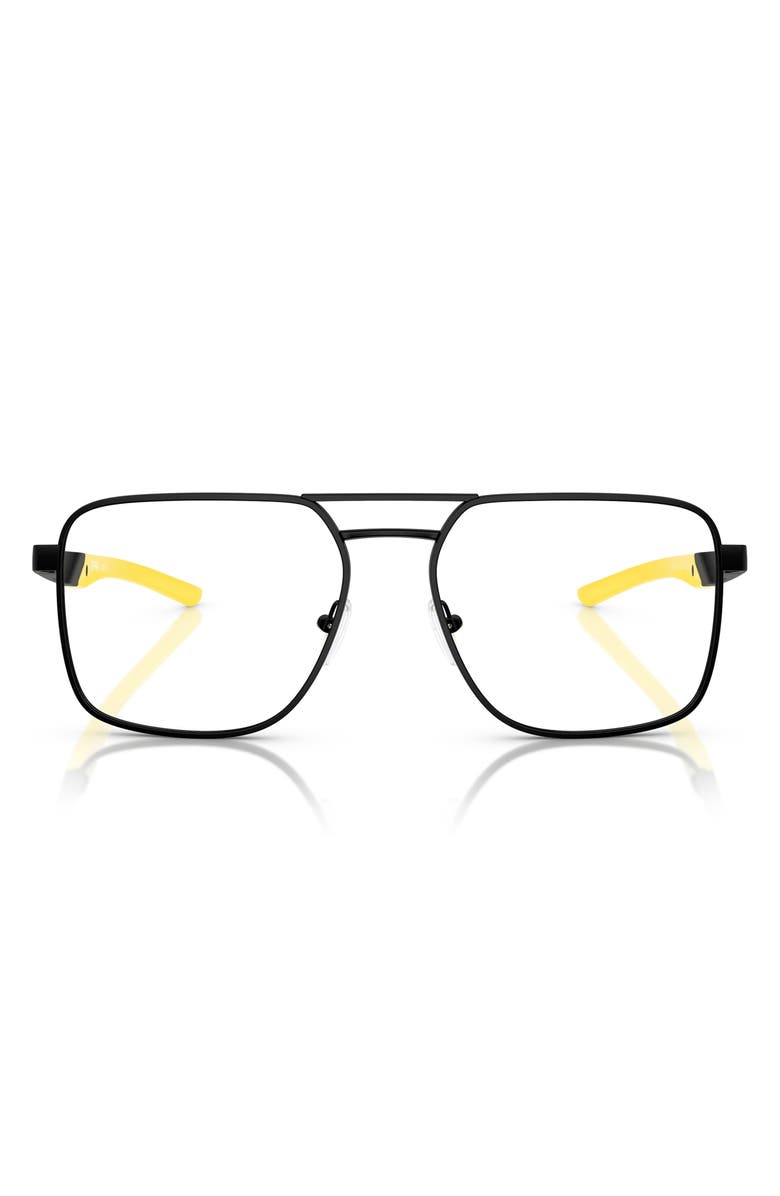 Scuderia Ferrari 58mm Square Optical Glasses, Main, color, Black Grey