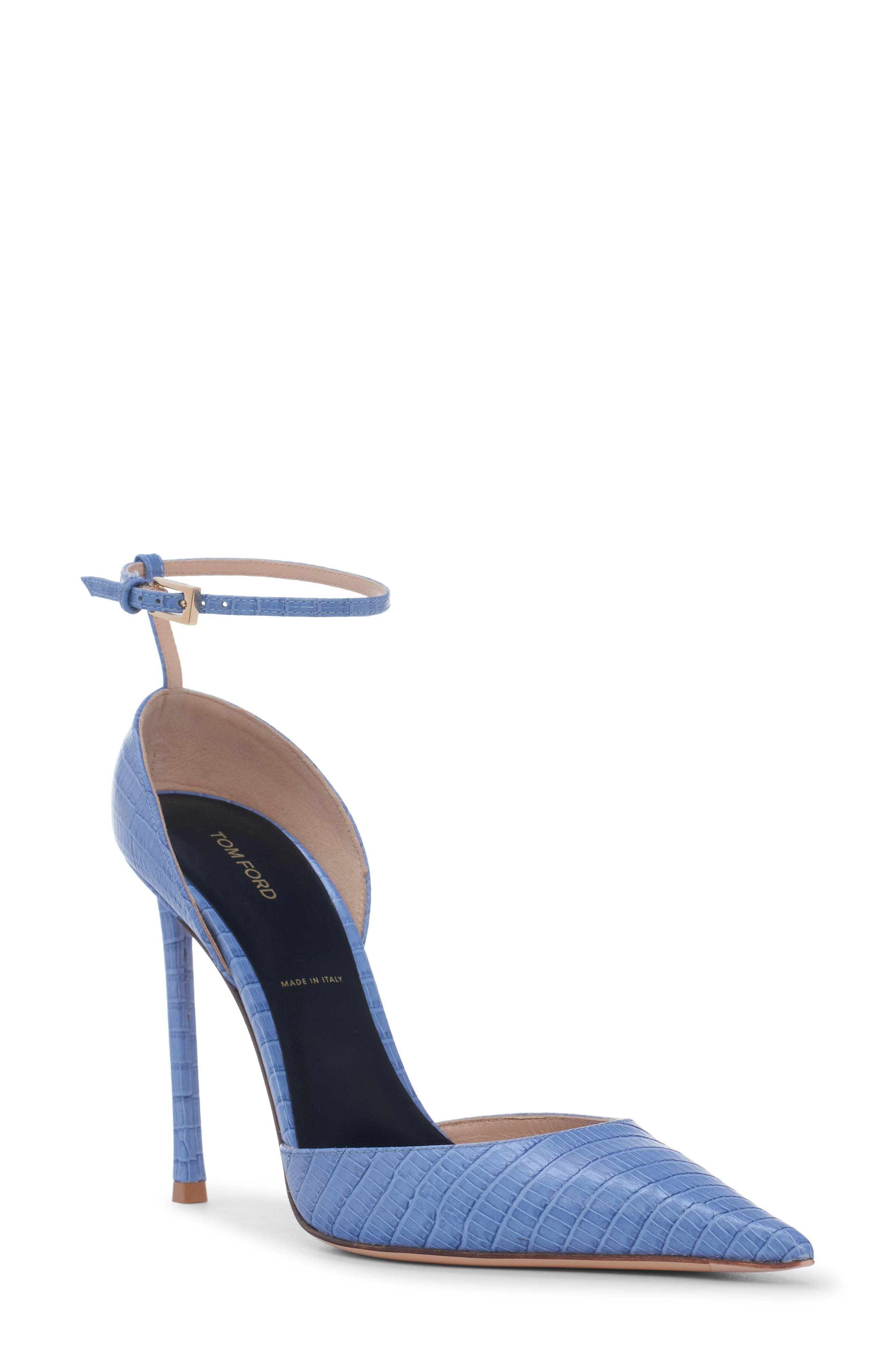 TOM FORD Vertigo Ankle Strap d'Orsay Pump, Main, color, Ubd Stone Blue