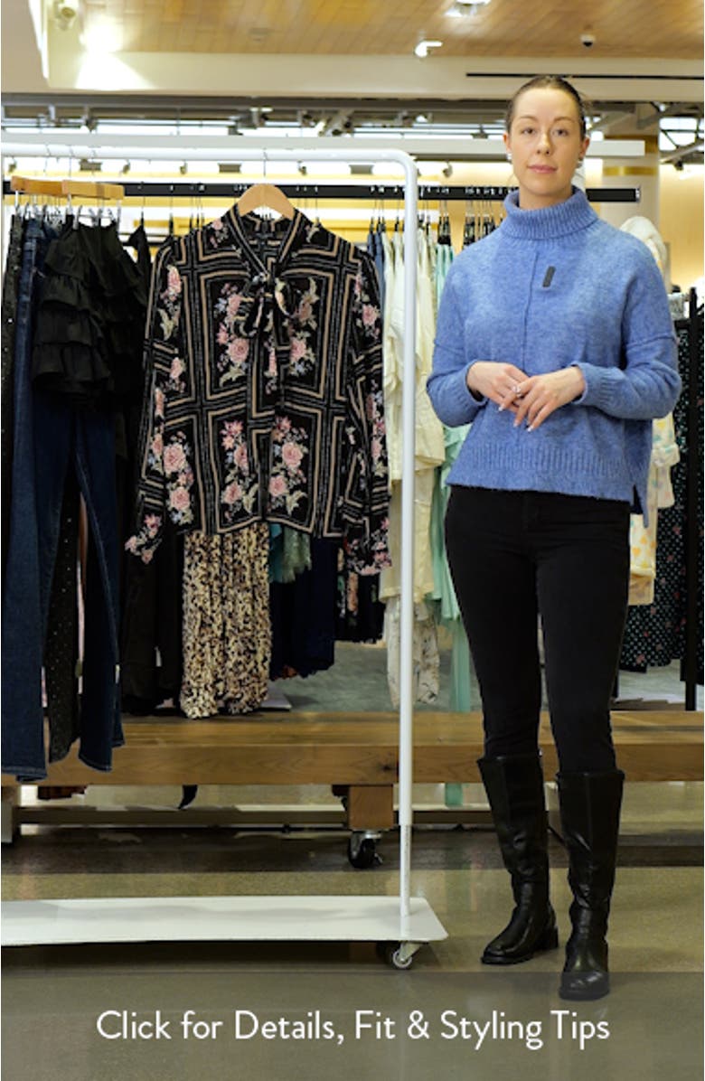 Alba Floral Tie Neck Shirt, sales video thumbnail