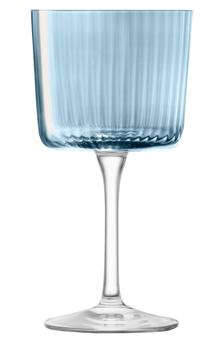 LSA Gems Set of 4 Wine Glasses, Alternate, color, Blue
