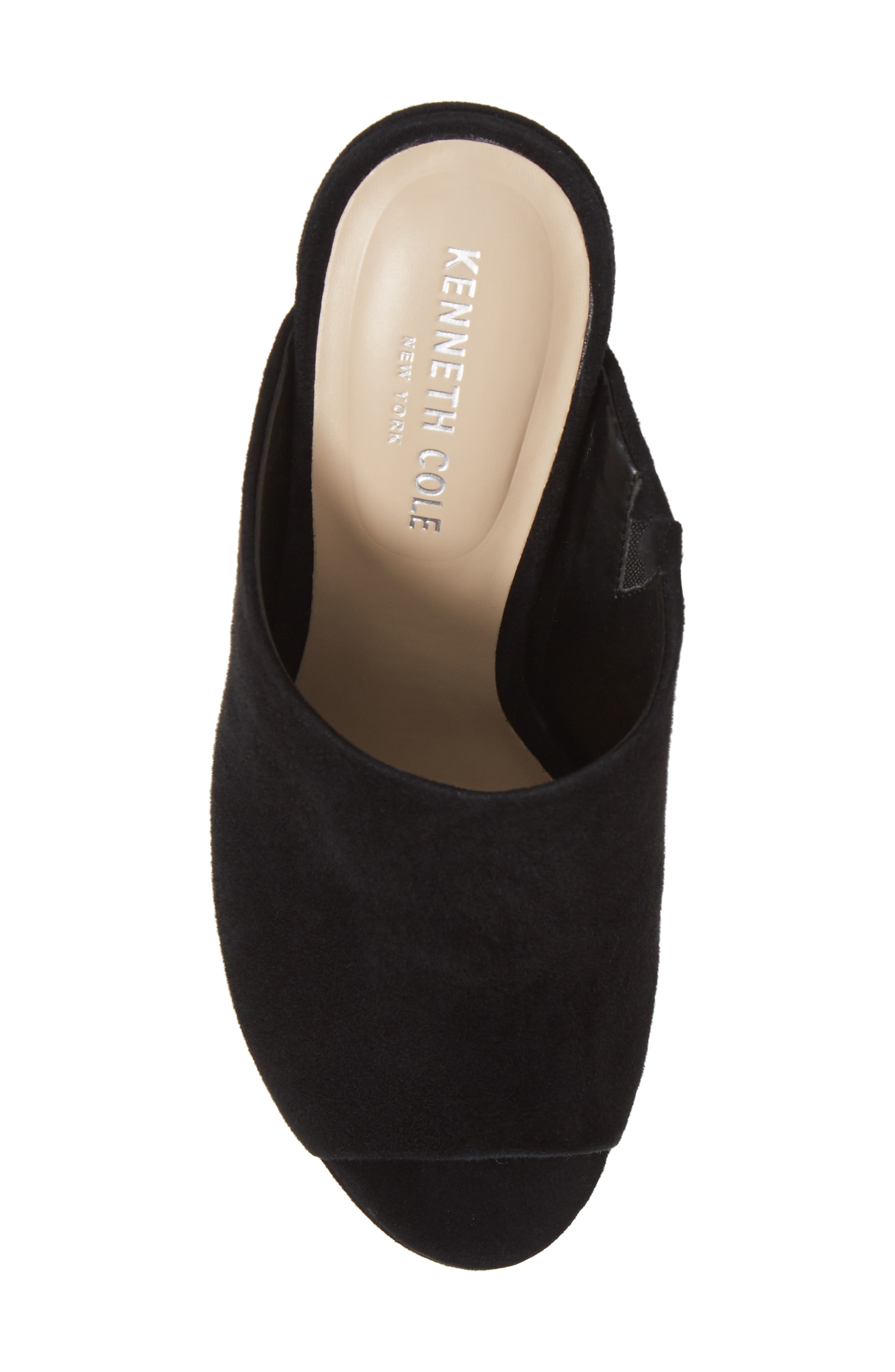 Kenneth Cole New York Gracen Mule Platform Sandal, Alternate, color, Black Suede