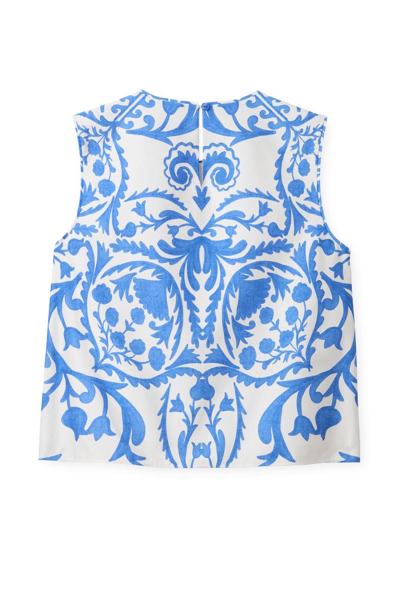 Linda Printed Shell, Alternate, color, Provence Blue