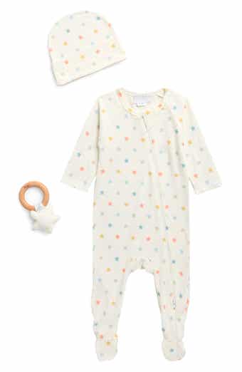 Rainbow Stars Footie, Hat & Teether Set