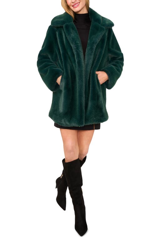Ted Baker Faux Fur Coat In Green