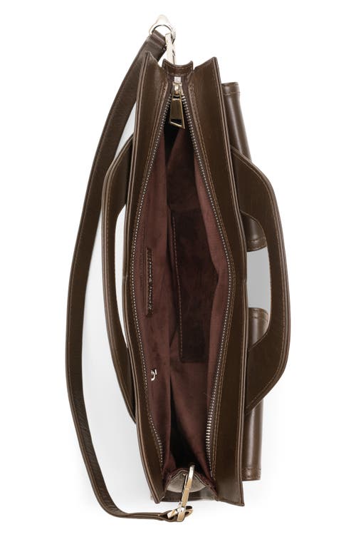 Jeffrey Campbell Lorelai Double Strap Leather Satchel In Khaki