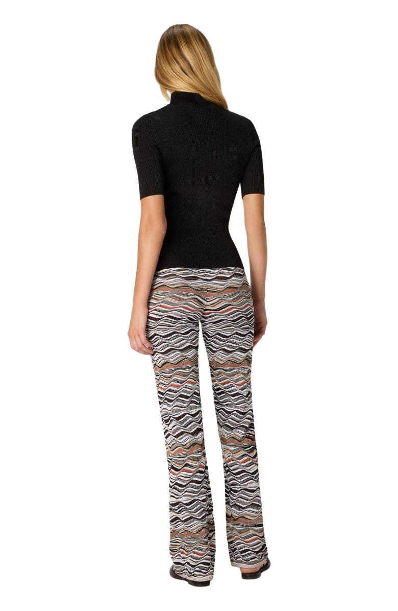 Missoni Straight Long Pants With Wave Pattern, Alternate, color, Beige