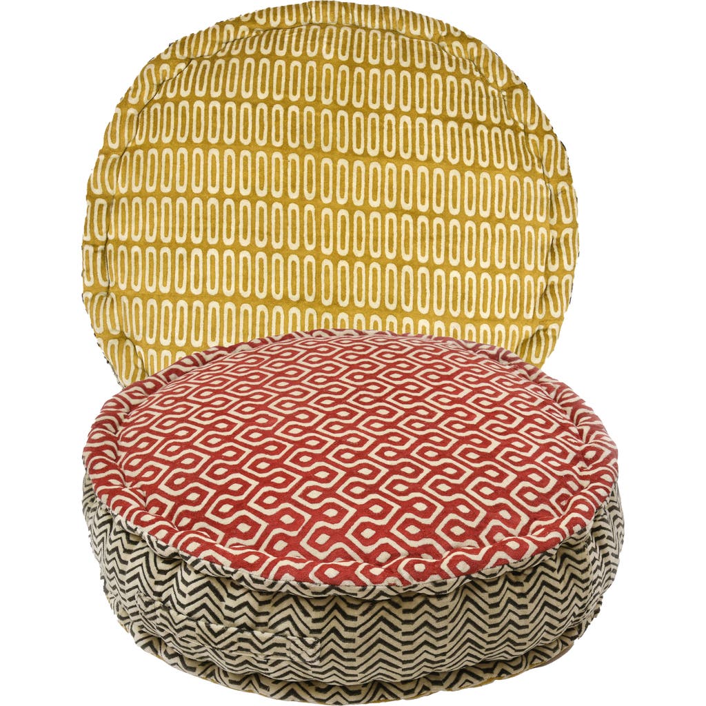 Verve Culture Block Print Meditation Cushion - Round  product