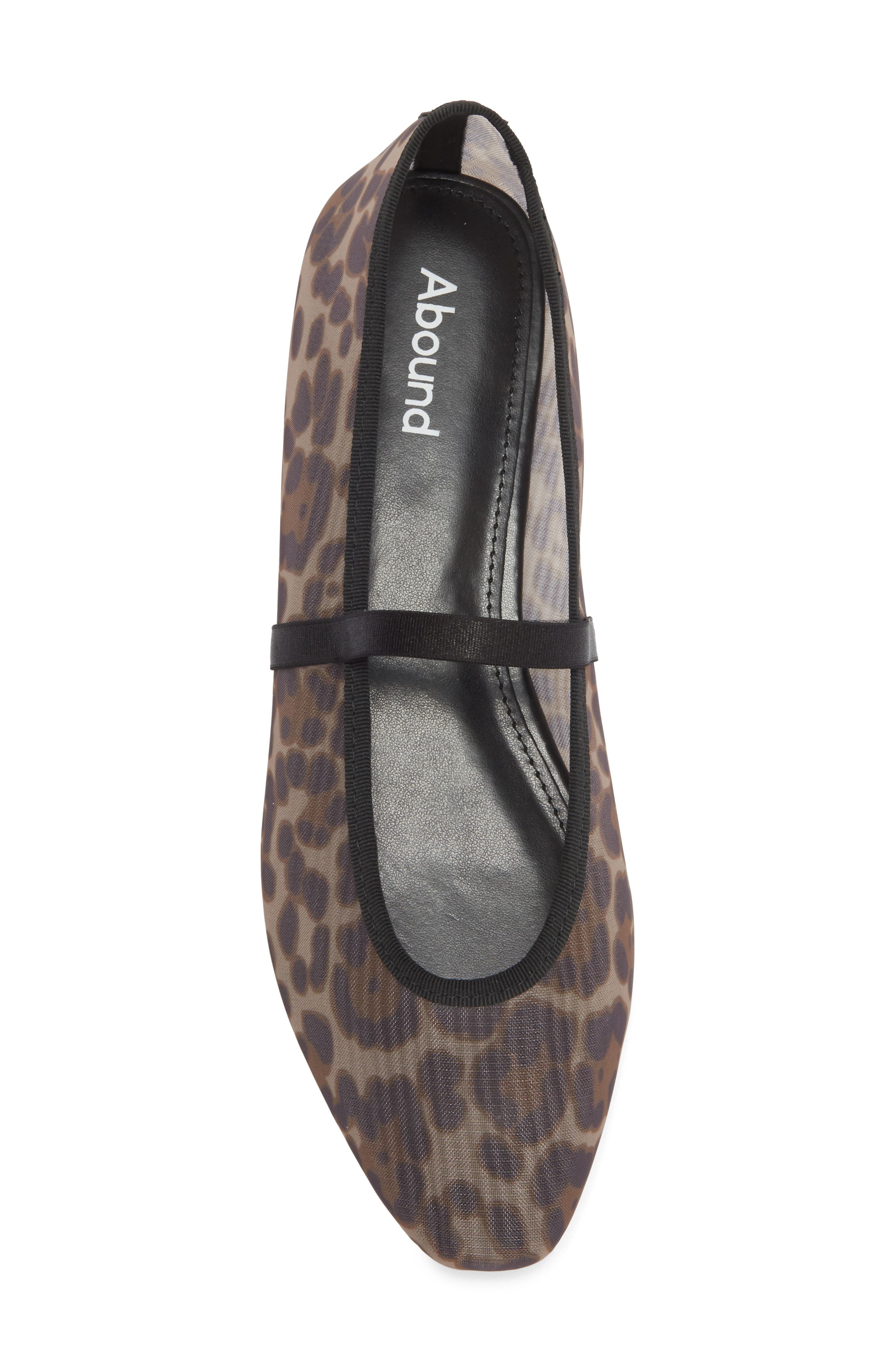 Abound Abigail Mesh Ballet Flat, Alternate, color, Brown Dark Leopard