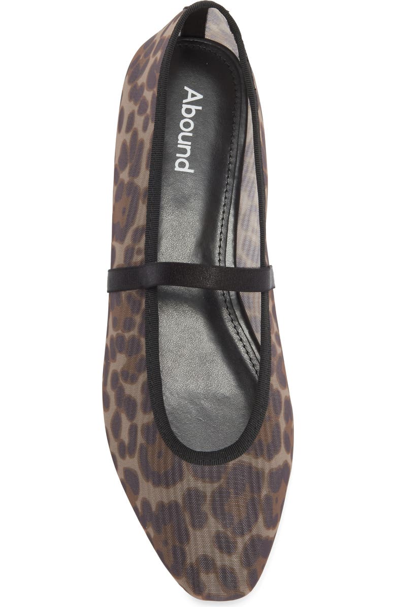 Abound Abigail Mesh Ballet Flat, Alternate, color, Brown Dark Leopard