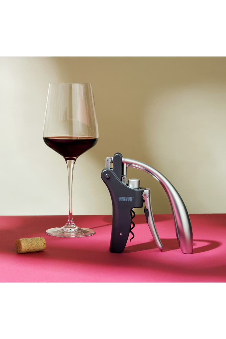 Vertical Lever Corkscrew, Alternate, color, Grey