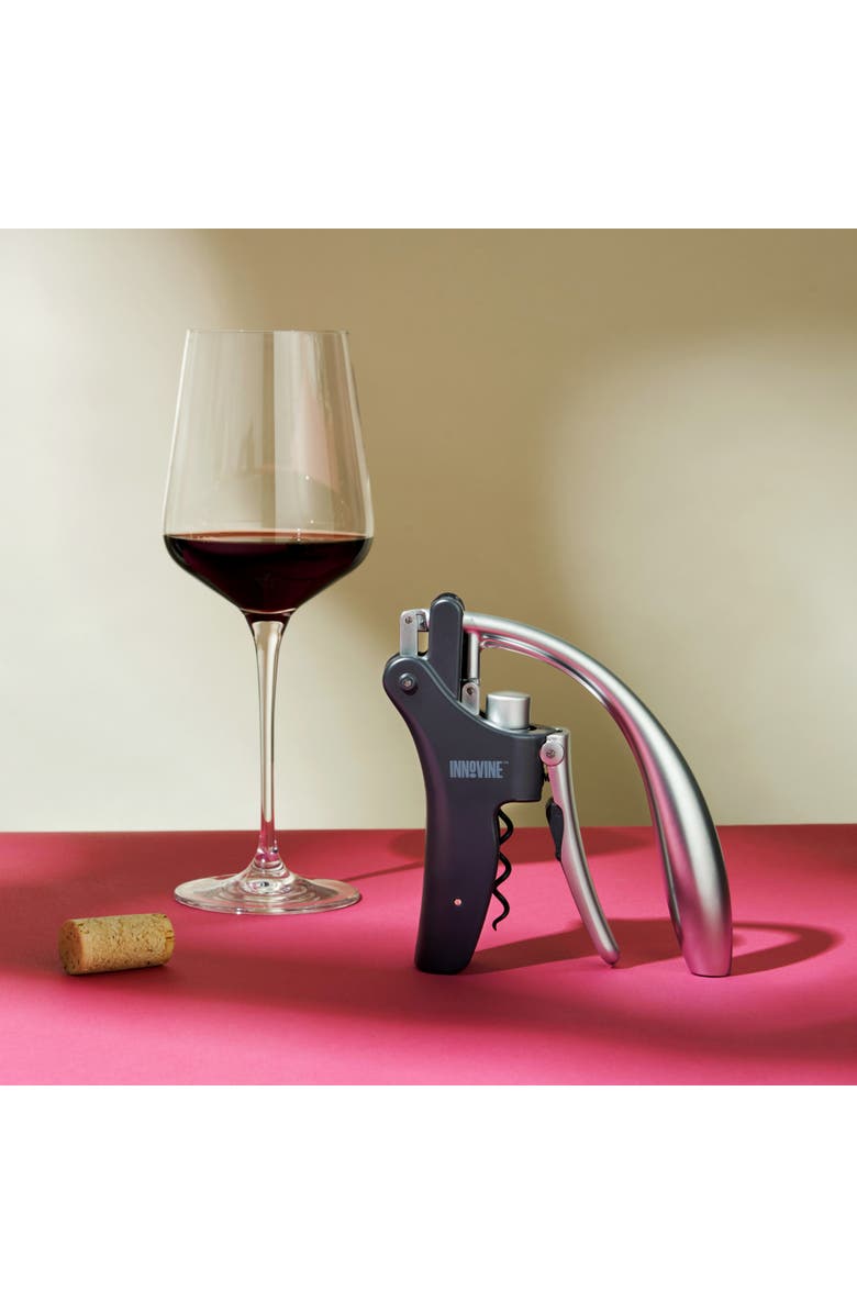 Innovine Vertical Lever Corkscrew, Alternate, color, Grey