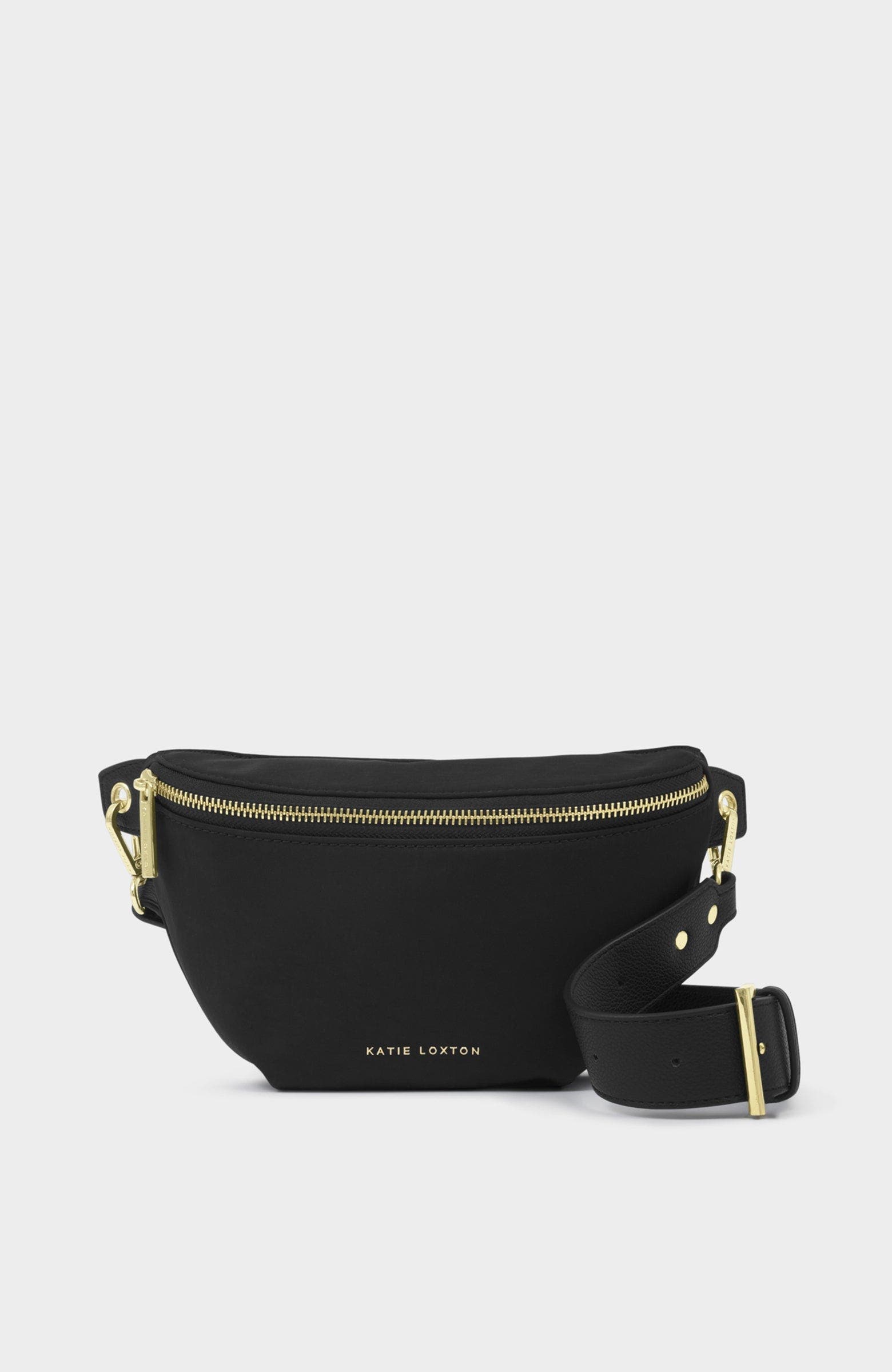 Katie Loxton Nylon-Luxe Belt Bag, Main, color, Black